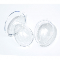 Яйцо пластиковое прозрачное половинками арт.КК.BE112 ?11 см уп.2 компл