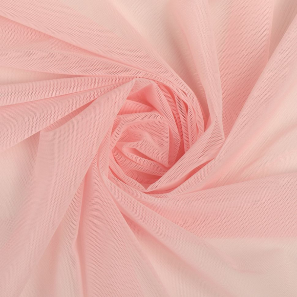 Сетка эластичная KRUZHEVO арт.TBY.068 80г/м? ш.160см цв.189 цветок миндаля уп.1м