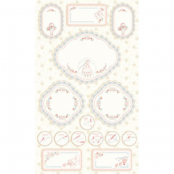 Ткань для пэчворка PEPPY Fancywork Box Panel 4574 145 г/м? 100% хлопок цв.25633 MUL1 уп.60х110 см