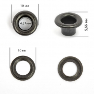 Люверсы сталь New Star №3 (? 4,87мм, h 5,66мм) цв. оксид уп. 5000шт