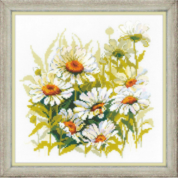Набор для вышивания РИОЛИС арт.1765 Крупные ромашки 30х30 см