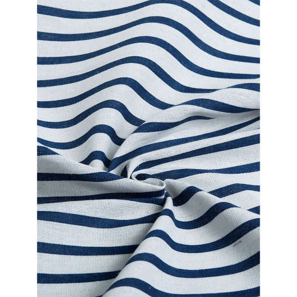 Ткань Лен, арт.TBY-DJ-13, 140г/м?, 30% лен 70% хлопок, шир.150см, цв.синий уп.3м