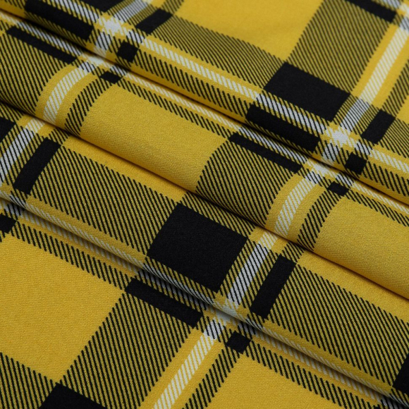 Ткань Штапель 90 г кв.м 100% вискоза шир.145 см арт.Р.31118.03 цв.03 желтый уп.45м