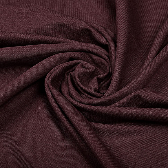 Ткань трикотаж Футер 2х нитка петля с лайкрой 230г пенье 180см слива 19-2520 уп.6м