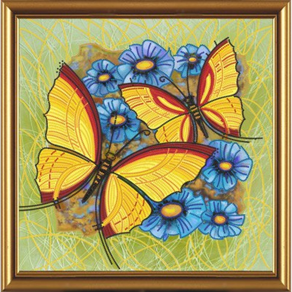 Набор для вышивания бисером НОВА СЛОБОДА арт.ДК2015 Танец мотыльков 30х30 см