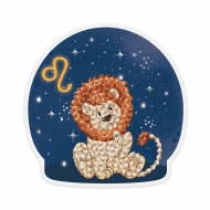 Кристальная мозаика ФРЕЯ арт.ALVM-065 Знаки зодиака. Лев (магнит) 9х9 см