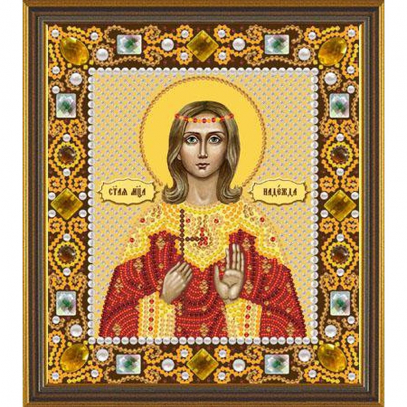 Набор для вышивания бисером НОВА СЛОБОДА арт.Д6164 Св.Мц.Надежда 13х15 см
