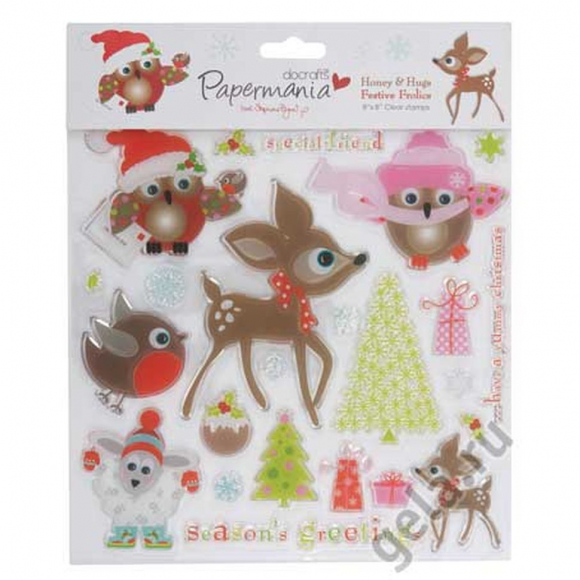 60227_Набор прозрачных штампов "Праздничное веселье"