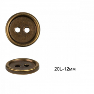 Пуговицы пластиковые C-NE72 цв.бронза 20L-12мм, 2 прокола, 36шт