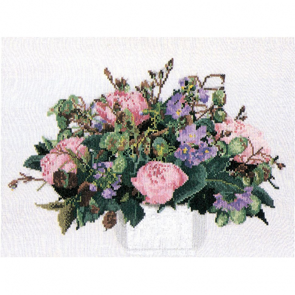 Набор для вышивания THEA GOUVERNEUR арт.1080А Пионы 40х30 см