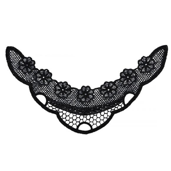 Кружевная вставка арт.TR.1260 220х120мм цв.2 черный уп.10шт