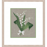 Набор для вышивания Le Bonheur des Dames арт.1518 Muguet (Ландыши) 11х13,5 см