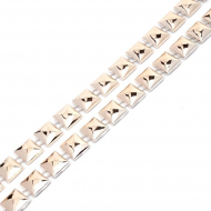 Тесьма пластиковая арт.TBY A04 цв.03 св.золото разм.10х10мм уп.9.14м