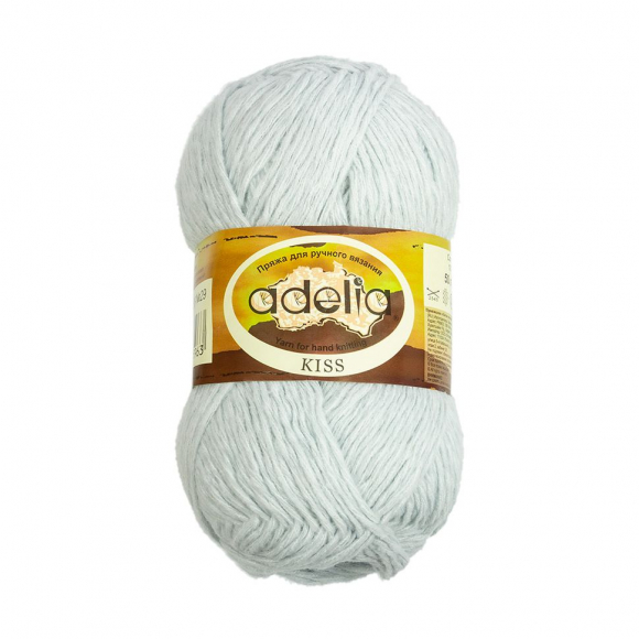 Пряжа ADELIA KISS (100% полиэстер) 10х50г/145м цв.29 голубой