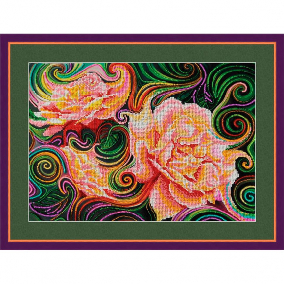 Набор для вышивания бисером GALLA COLLECTION арт.Л 342 Розовая фантазия 35х25 см