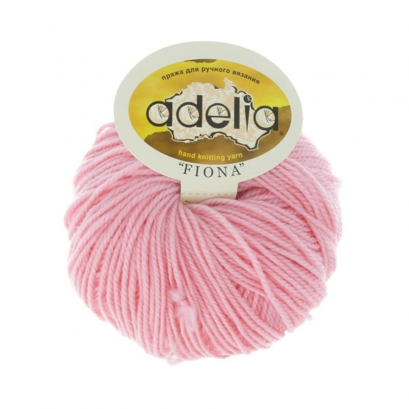 Пряжа ADELIA FIONA (50% шерсть, 50% акрил) 10х50г/90м цв.202 св.розовый