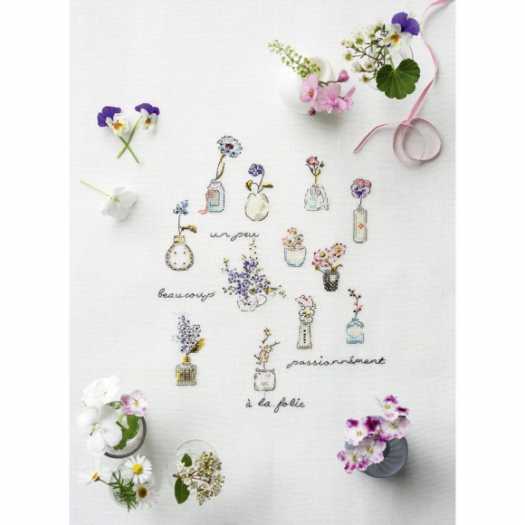 Книга "Французская вышивка крестом. Цветочные фантазии Элен ле Берр, 20 крупных схем" Элен ле Бер