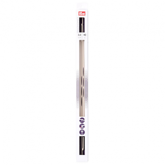 190402 PRYM Спицы прямые для вязания Prym ergonomics 40см 3мм high-tech полимер уп.2шт