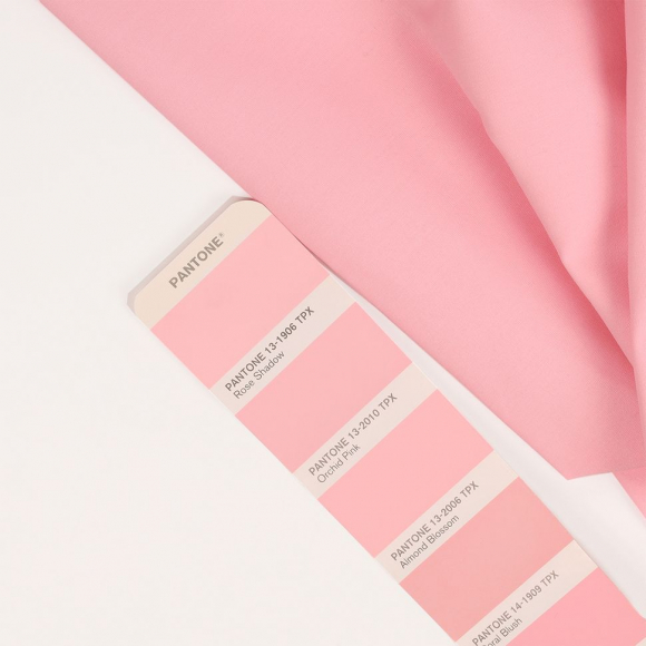 Ткань ТиСи поплин стрейч 110 г/м? 65% пэ, 33% хлопок, 2% спандекс шир.150 см арт.TBY.TC.04 цв.розовый рул.25м