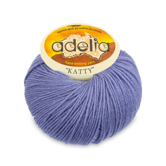 Пряжа ADELIA KATTY (100% шерсть) 10х50г/150м цв.22 т.голубой