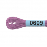 Нитки для вышивания Gamma мулине (0207-0819) 100% хлопок 24 x 8 м цв.0609 св.лиловый
