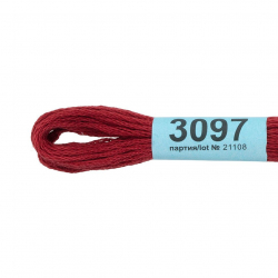 Нитки для вышивания Gamma мулине (3071-3172) 100% хлопок 24 x 8 м цв.3097 гр.бордовый