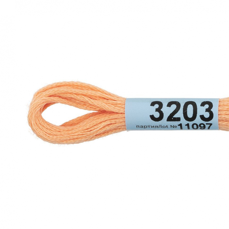 Нитки для вышивания Gamma мулине (3173-6115) 100% хлопок 24 x 8 м цв.3203 розово-бежевый