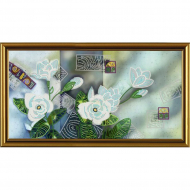 Набор для вышивания бисером НОВА СЛОБОДА арт.НК3134 Вдохновение Цветочный микс 19х38 см
