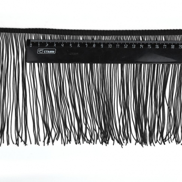 Бахрома отделочная 15 см черный уп.5м Бахрома отделочная 15 см черный уп.5м