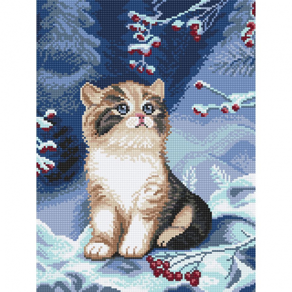 166095_Картина стразами "Пушистое счастье"