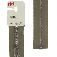 137641_Молния металл, Ni, слайдер Zuff, 4 мм, разъёмная, 1 замок, 60 см, цвет 2216, бежевый холодный