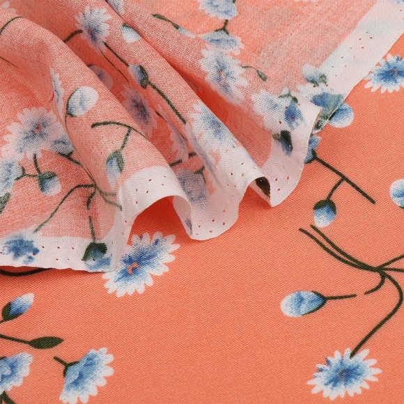 Ткань Штапель  TBY Vi-8130-c1 плот 110г/м2 100% вискоза шир. 145 см цв.с1 персиковый рул.25м