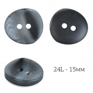 Пуговицы пластик TBY.J.2023 цв.01 черный 24L-15мм, 2 прокола, 72шт Пуговицы пластик TBY.J.2023 цв.01 черный 24L-15мм, 2 прокола, 72шт