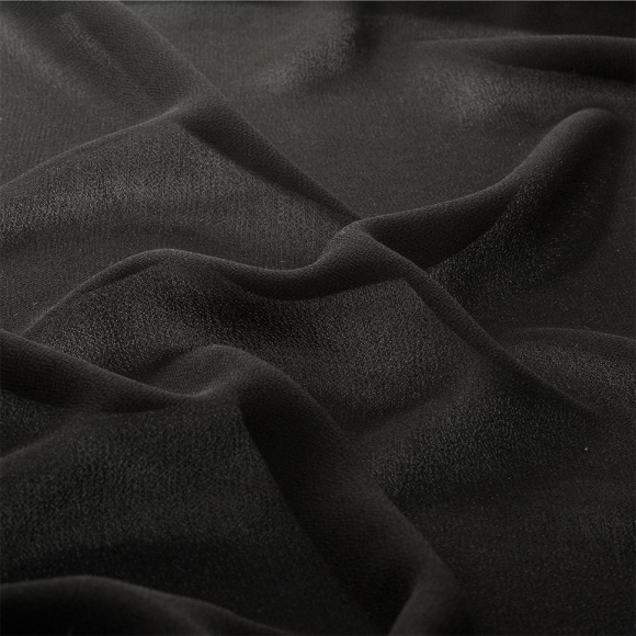 Ткань креп-шифон арт.TBY.8021-010 плот.105г/м2 100% ПЭ шир. 150см цв.10 черный рул.35м