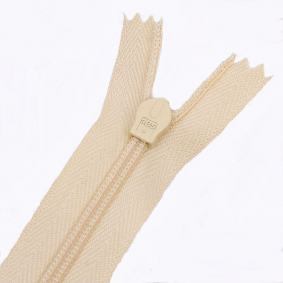 Молния потайная нераз 18см S-551 бежевый полиэстер SBS уп.100шт