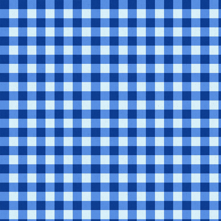 Ткань для пэчворка PEPPY Бабушкин Сундучок 140 г/м? 100% хлопок 2-й сорт цв.БС-50 клетка синий уп.50х55 см