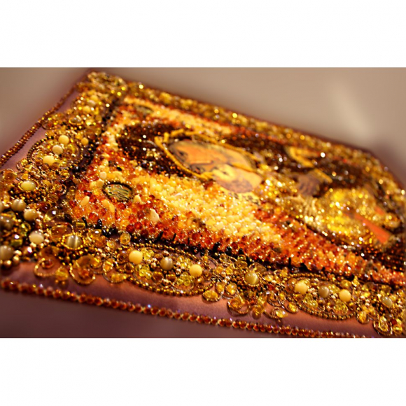 Набор для вышивания хрустальными бусинами ОБРАЗА В КАМЕНЬЯХ арт. 7755 Владимирская Божья матерь 37.5х49 см Набор для вышивания хрустальными бусинами ОБРАЗА В КАМЕНЬЯХ арт. 7755 Владимирская Божья матерь 37.5х49 см