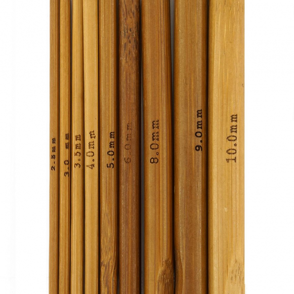 187924_Набор крючков, вязальных, бамбук, Hemline, 15 см