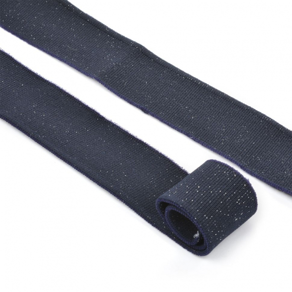 Подвяз трикотажный полиэстер арт.TBY.73064 цв.т.синий с люрексом серебро, 3,5х80см уп.5шт Подвяз трикотажный полиэстер арт.TBY.73064 цв.т.синий с люрексом серебро, 3,5х80см уп.5шт