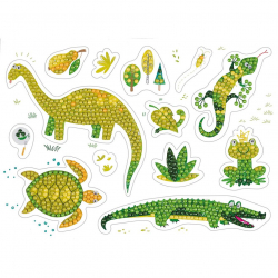 Кристальная мозаика ФРЕЯ арт.ALVN-117 Зелёное настроение (наклейки) 19,5х14 см