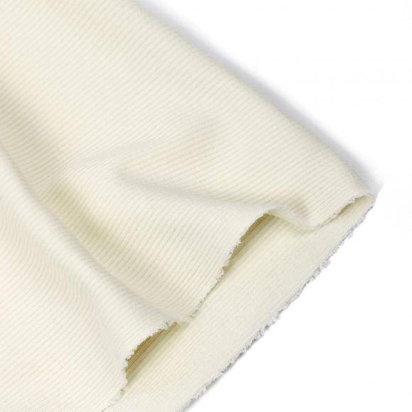 Ткань трикотаж Кашкорсе 70%хл 25%пэ 5%спан 250г 130см S801 молочный уп.3м