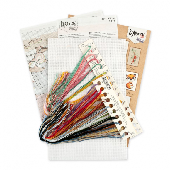 Набор для вышивания KLART арт. 8-514 Мишки на велосипеде