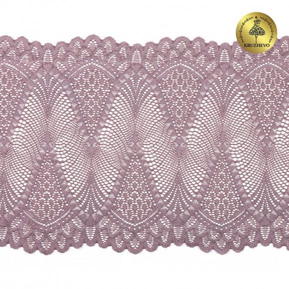 Кружево-стрейч KRUZHEVO арт.TBY.30200 шир.190мм цв.620 морской туман уп.25м
