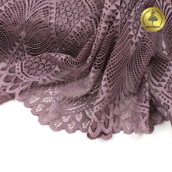 Кружево-стрейч KRUZHEVO арт.TBY.30200 шир.190мм цв.620 морской туман уп.25м