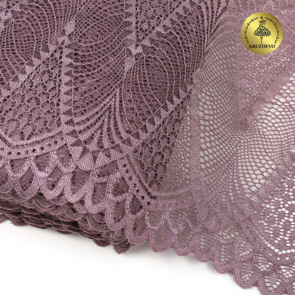 Кружево-стрейч KRUZHEVO арт.TBY.30200 шир.190мм цв.620 морской туман уп.25м