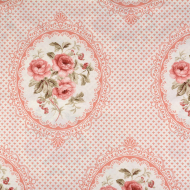 Ткань ранфорс Медальон, арт.WH 12260-v21, 130г/м?,100% хлопок, шир.240см, цв.персик,  уп.3м