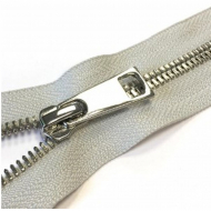 Молния металл №5СТ никель два замка 75см цв.D316 серый