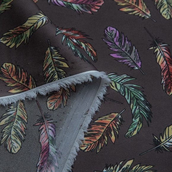 Ткань шелк Армани 90 г кв.м 97% полиэстер, 3% спандекс шир.145см арт.Р.28356.02 цв.02 серый рул.30м