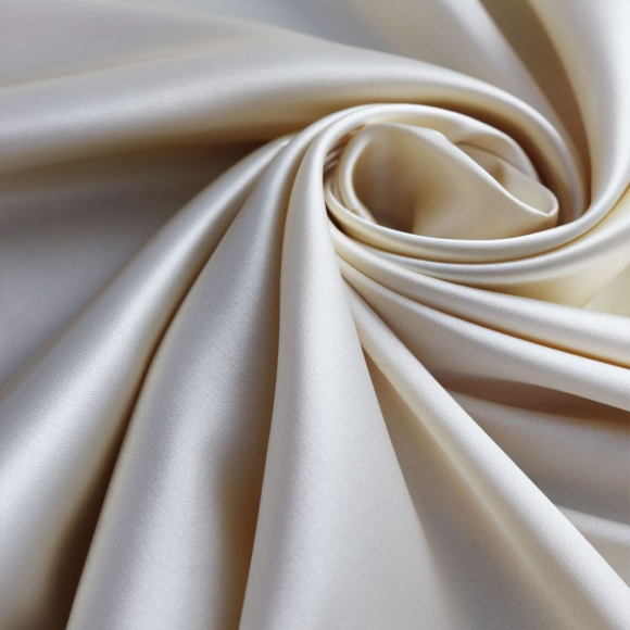 Ткань атлас стрейч 105 г/м? 98% полиэстер, 2% спандекс шир.150 см арт.Р.15048.04 цв.04 светло-бежевый уп.25м Ткань атлас стрейч 105 г/м? 98% полиэстер, 2% спандекс шир.150 см арт.Р.15048.04 цв.04 светло-бежевый уп.25м