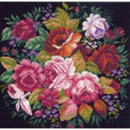 Рисунок на канве МАТРЕНИН ПОСАД арт.41х41 - 0959 Бархатный букет